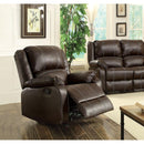 Acme Furniture Zuriel Rocker Leather Look Recliner with Wall Recline 52282 IMAGE 1