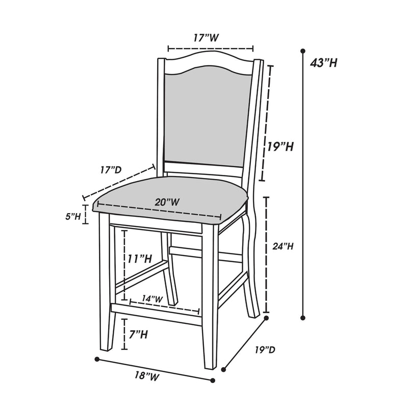 Poundex F1346 Counter Height Chair IMAGE 7