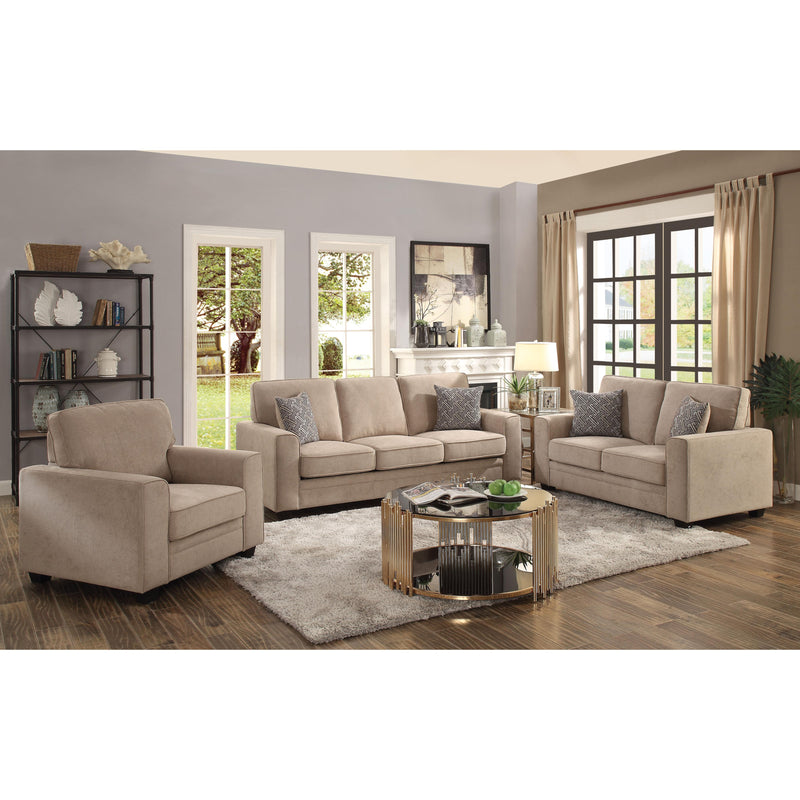 Acme Furniture Catherine Stationary Fabric Sleeper Loveseat 52299 IMAGE 2