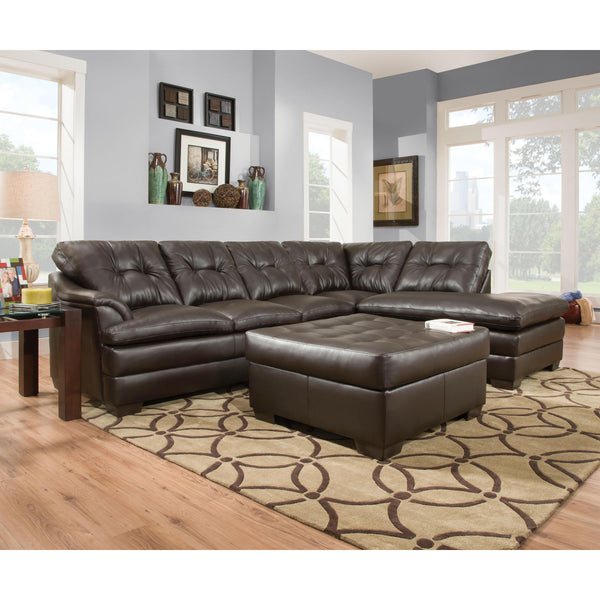 Acme Furniture Edwina Stationary Leather Look 2 pc Sectional 52325 IMAGE 1
