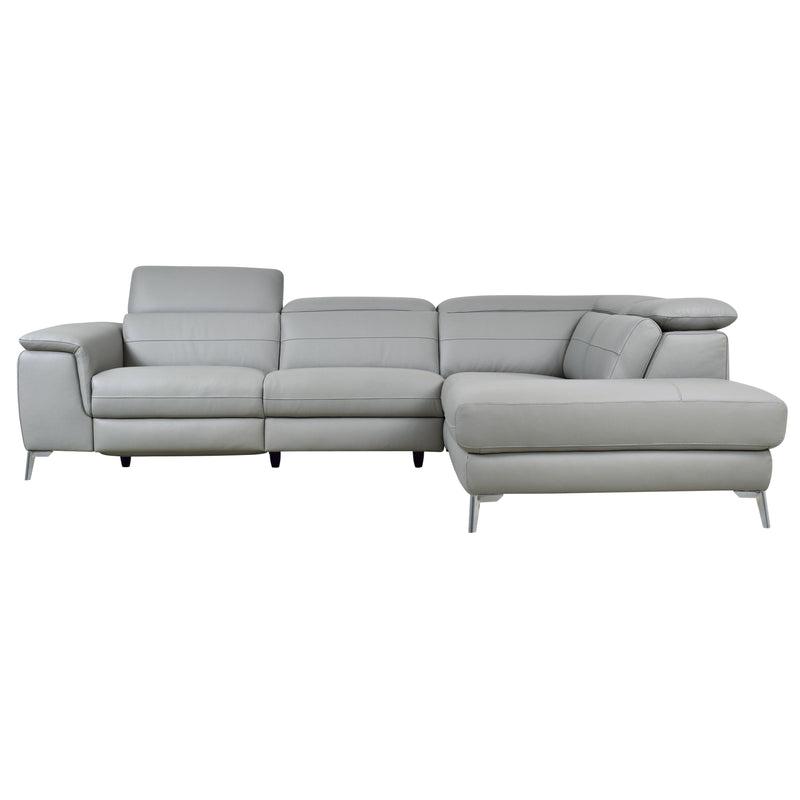 Homelegance Cinque Stationary Leather 2 pc Sectional 8256GY* IMAGE 5