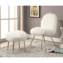 Furniture of America Caoimhe Stationary Faux Fur Accent Chair CM-AC6546 IMAGE 2