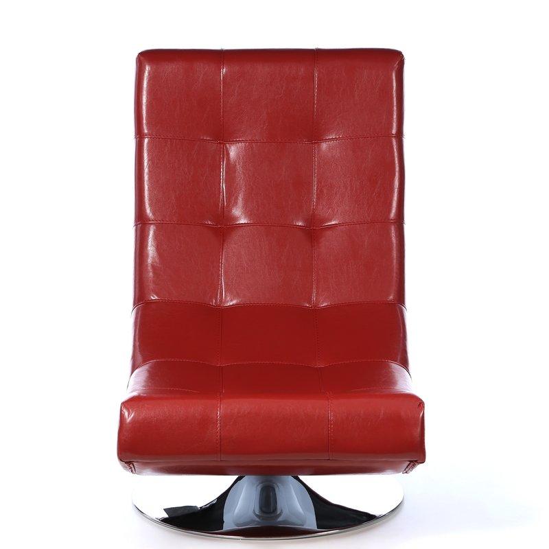 Furniture of America Trinidad Swivel Leather Look Accent Chair CM-AC6912R IMAGE 4