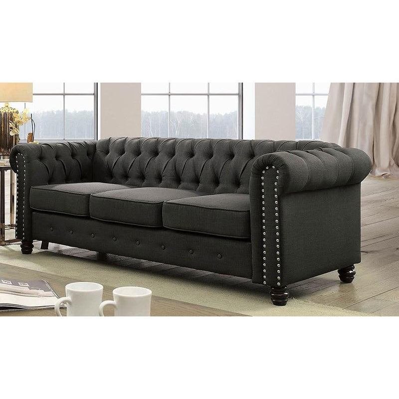 Furniture of America Winifred Stationary Fabric Sofa CM6342GY-SF-PK IMAGE 2