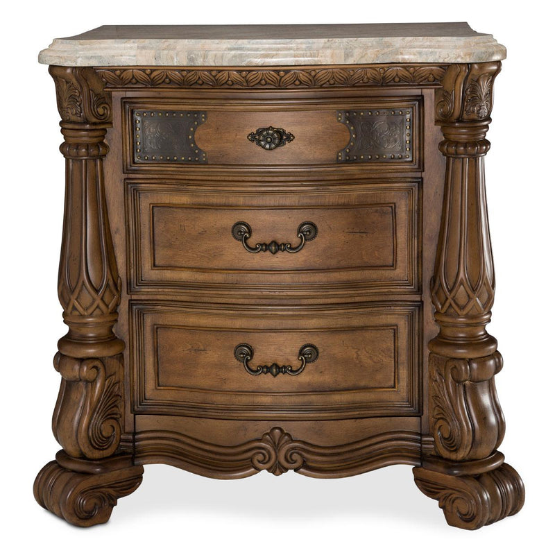 Michael Amini Eden's Paradise 3-Drawer Nightstand 9055040-211 IMAGE 2