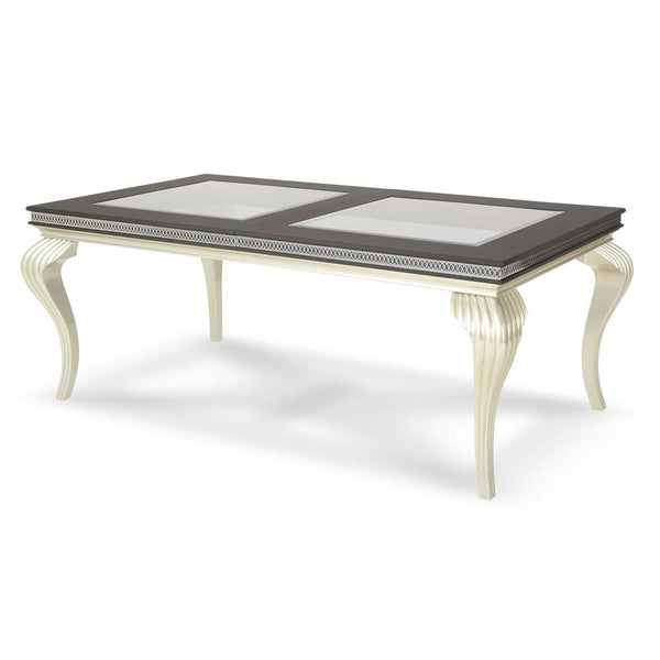 Michael Amini Hollywood Swank Dining Table with Glass Top NT03000-85 IMAGE 1