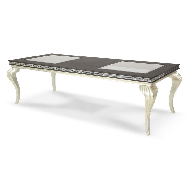 Michael Amini Hollywood Swank Dining Table with Glass Top NT03000-85 IMAGE 4