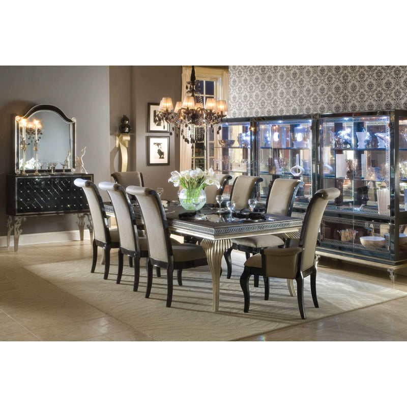 Michael Amini Hollywood Swank Dining Table with Glass Top NT03000-85 IMAGE 5