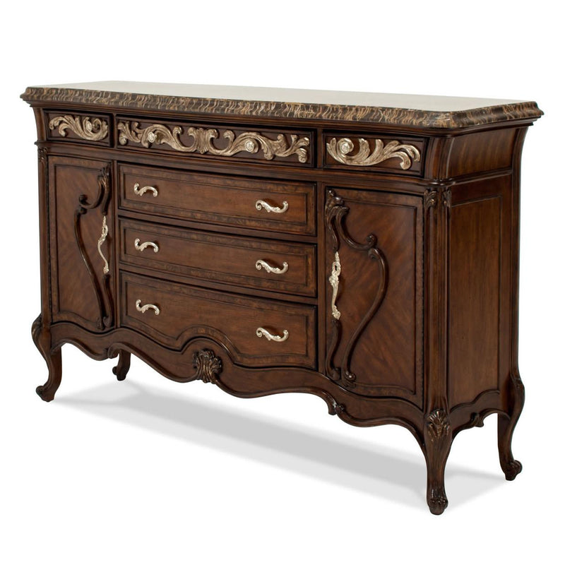 Michael Amini Platine De Royale Lt. Espresso Sideboard 09007-260-229 IMAGE 6