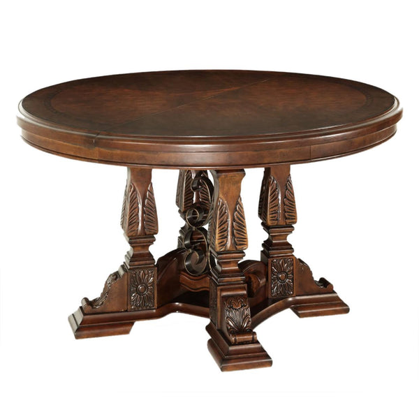 Michael Amini Round Windsor Court Dining Table with Pedestal Base 70001B-54/70001T-54 IMAGE 1