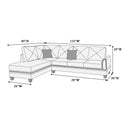 Poundex F6511 2 pc Sectional Sofa IMAGE 3