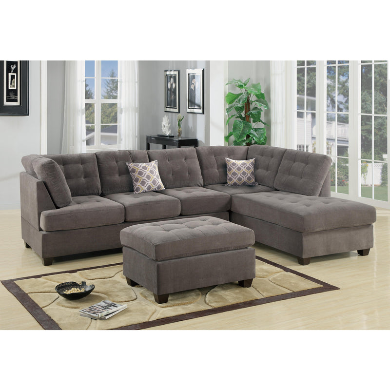 Poundex Fabric Ottoman F7119 IMAGE 2