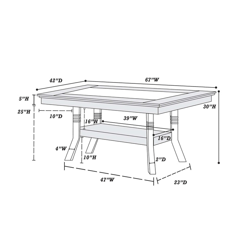 Poundex F2430 Dining Table IMAGE 7