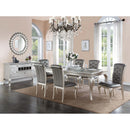 Poundex Dining Table with Glass Top F2151 IMAGE 1