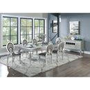 Poundex Dining Table with Glass Top F2151 IMAGE 2