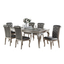 Poundex Dining Table with Glass Top F2151 IMAGE 3