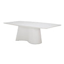 Michael Amini Matrix Dining Table with Glass Top and Pedestal Base TR-MATRX002 IMAGE 1