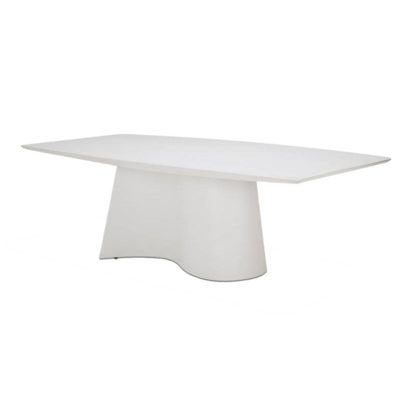 Michael Amini Matrix Dining Table with Glass Top and Pedestal Base TR-MATRX002 IMAGE 1