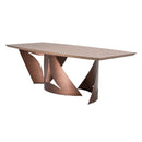 Michael Amini Parallel Dining Table with Pedestal Base TR-PRLEL002 IMAGE 1