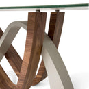 Michael Amini Rapture Dining Table with Glass Top and Pedestal Base TR-RPTRE002 IMAGE 3