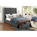 Homelegance Fairborn Full Upholstered Platform Bed with Storage 5877FGY-1DW* IMAGE 8