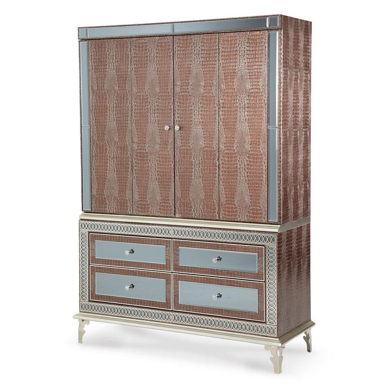 Michael Amini Hollywood Swank 4-Drawer Armoire 03081-33 IMAGE 1