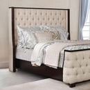 Furniture of America Camille Queen Upholstered Platform Bed CM7566Q-BED IMAGE 2