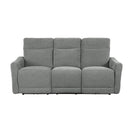 Homelegance Edition Power Reclining Fabric Sofa 9804DV-3PWH IMAGE 1