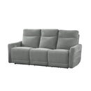 Homelegance Edition Power Reclining Fabric Sofa 9804DV-3PWH IMAGE 2