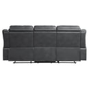 Homelegance Darwan Reclining Leather Look Sofa 9999DG-3 IMAGE 3