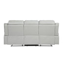 Homelegance Darwan Reclining Leather Look Sofa 9999GY-3 IMAGE 3