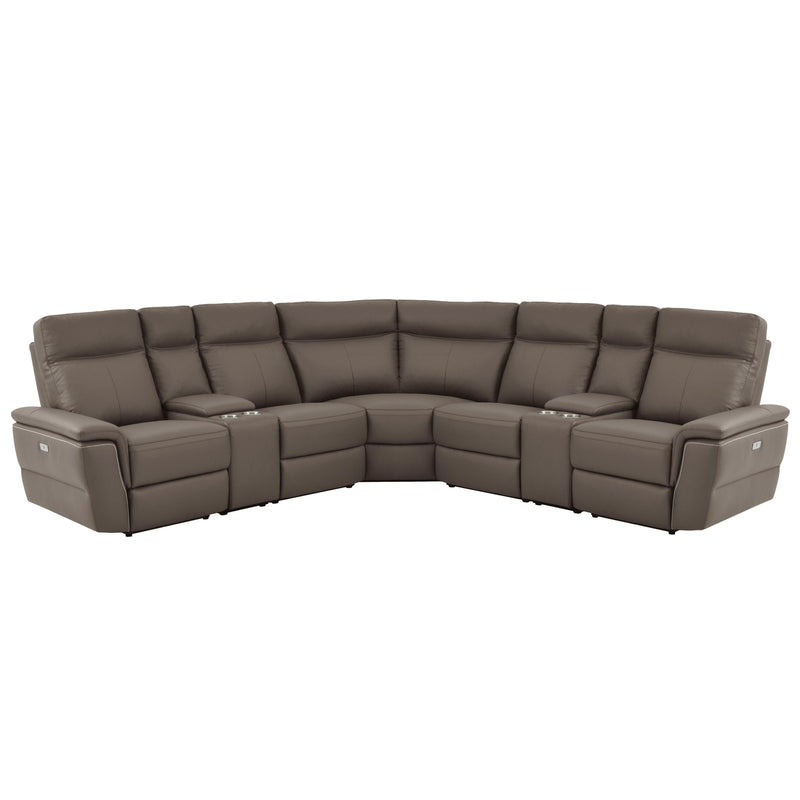 Homelegance Olympia Power Reclining Leather 7 pc Sectional 8308*7C IMAGE 1