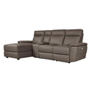 Homelegance Olympia Power Reclining Leather 4 pc Sectional 8308*45LRC IMAGE 2