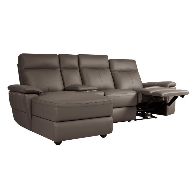 Homelegance Olympia Power Reclining Leather 4 pc Sectional 8308*45LRC IMAGE 4