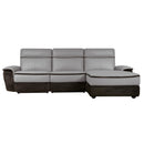 Homelegance Laertes Power Reclining Leather and Fabric 3 pc Sectional 8318*3LR5R IMAGE 1