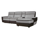 Homelegance Laertes Power Reclining Leather and Fabric 4 pc Sectional 8318*4LR5R IMAGE 3