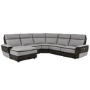 Homelegance Laertes Power Reclining Leather and Fabric 5 pc Sectional 8318*5A IMAGE 1