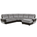 Homelegance Laertes Power Reclining Leather and Fabric 5 pc Sectional 8318*5B IMAGE 1