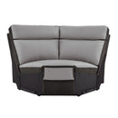 Homelegance Laertes Power Reclining Leather and Fabric 6 pc Sectional 8318*6B IMAGE 5