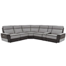 Homelegance Laertes Power Reclining Leather and Fabric 6 pc Sectional 8318*6C IMAGE 1
