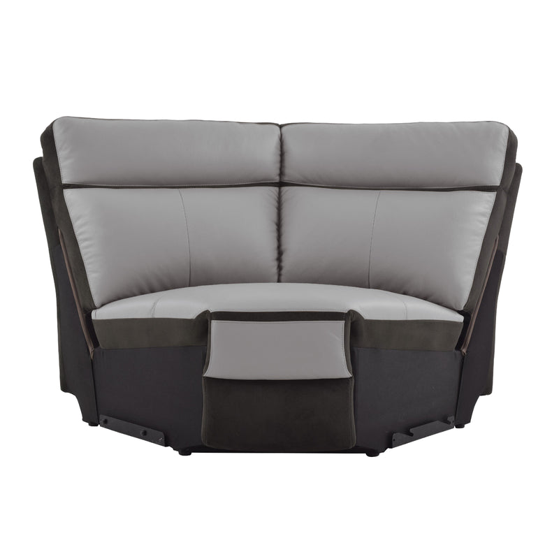 Homelegance Laertes Power Reclining Leather and Fabric 6 pc Sectional 8318*6C IMAGE 5