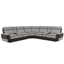 Homelegance Laertes Power Reclining Leather and Fabric 7 pc Sectional 8318*7C IMAGE 1