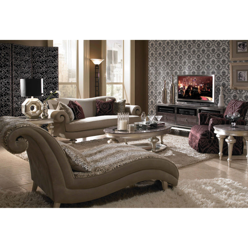 Michael Amini Hollywood Swank Stationary Fabric Sofa 03815-TAUPE-05 IMAGE 5