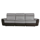 Homelegance Laertes Power Reclining Leather and Fabric 3 pc Sectional 8318-3PW* IMAGE 1