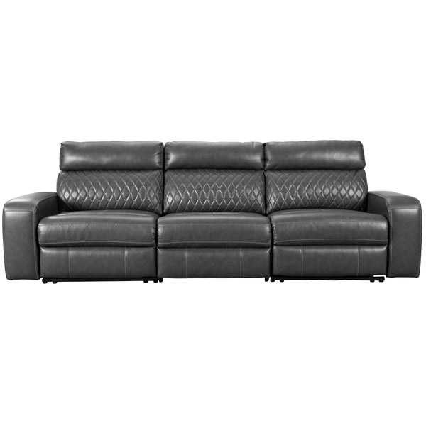  Signature Design by Ashley Samperstone Power Reclining Leather Look 3 pc Sectional 5520358/5520346/5520362 IMAGE 1
