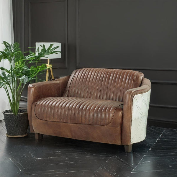 Acme Furniture Brancaster Stationary Leather Loveseat 53546 IMAGE 1