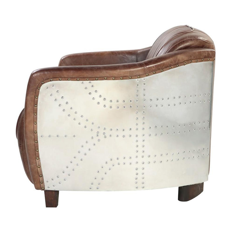 Acme Furniture Brancaster Stationary Leather Loveseat 53546 IMAGE 4