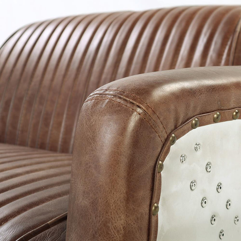 Acme Furniture Brancaster Stationary Leather Loveseat 53546 IMAGE 8