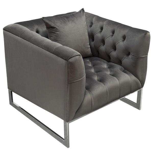 Diamond Sofa Crawford Stationary Fabric Chair CRAWFORDCHDG IMAGE 1