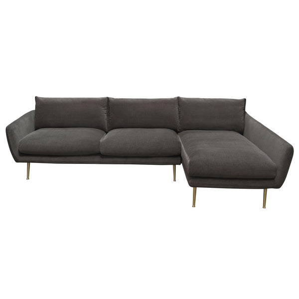 Diamond Sofa Vantage Fabric 2 pc Sectional VANTAGERF2PCSECTGR IMAGE 1